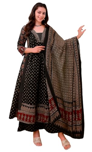 Printed Anarkali Kurta Pant Set