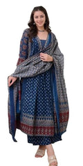 Printed Anarkali Kurta Pant Set