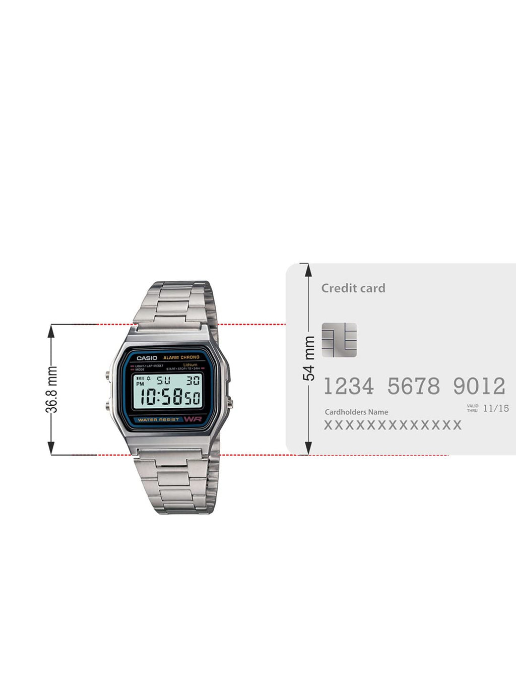 Casio Vintage Digital Silver Watch
