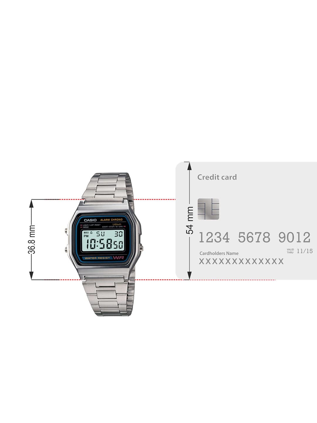 Casio Vintage Digital Silver Watch