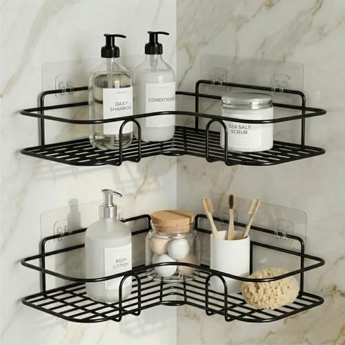 No-Drill Rustproof Bathroom Corner Shelves