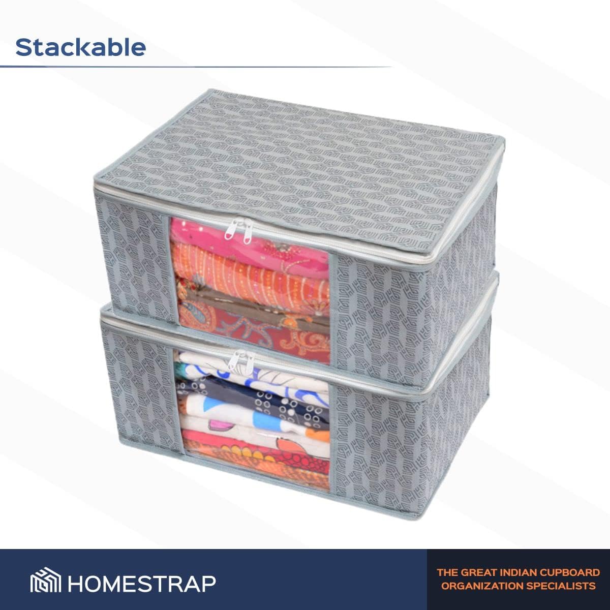 Homestrap Printed Saree Storage Organizers