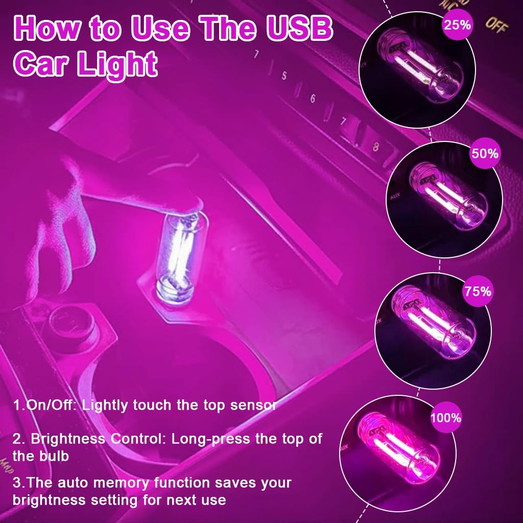 STHIRA USB Dimmable Car Interior Light