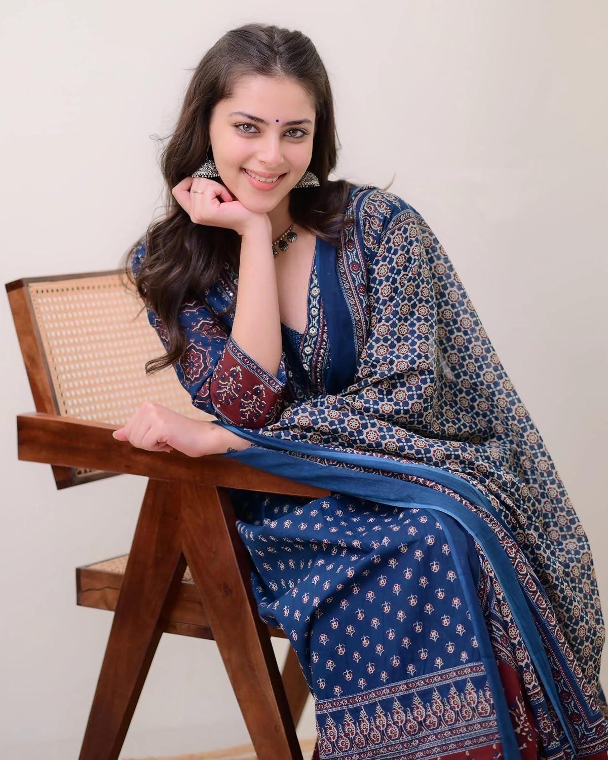 Printed Anarkali Kurta Pant Set