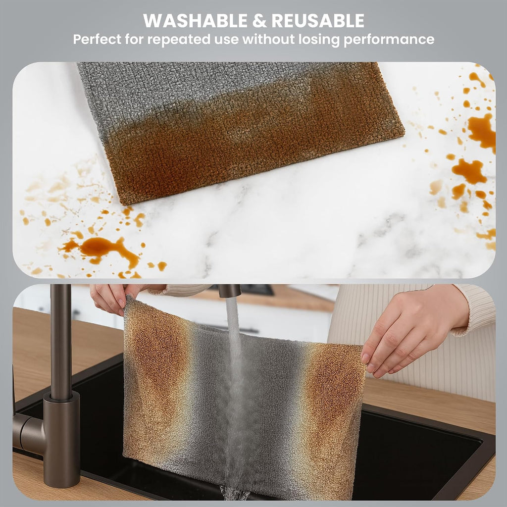 Washable Microfiber Cleaning Cloth Roll